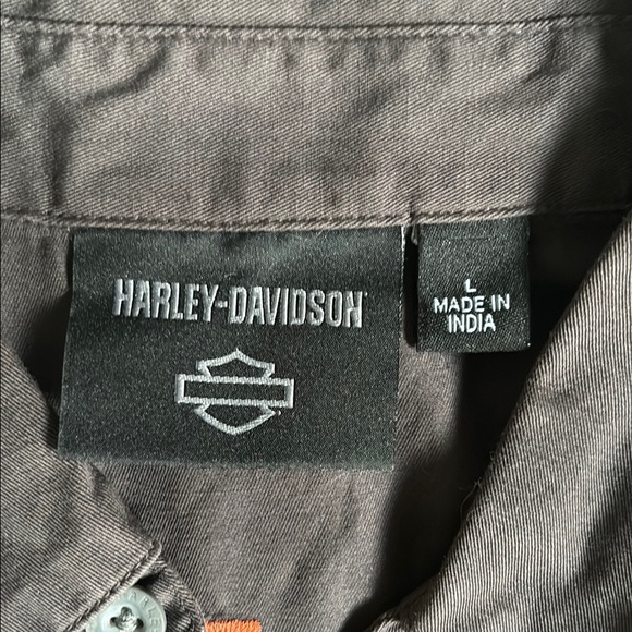 Harley-Davidson Brown Casual Button Down Shirt - Picture 3 of 3